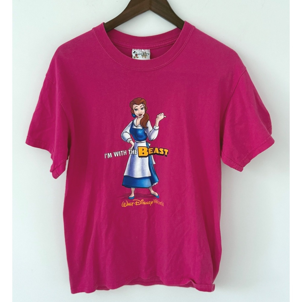 Vintage Q-TEES 'I'm With The Beast' Walt Disney World T-Shirt Made in USA Size S